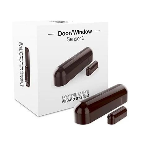 Détecteur d'ouverture - Porte et fenêtre - Z-Wave - Marron foncé
