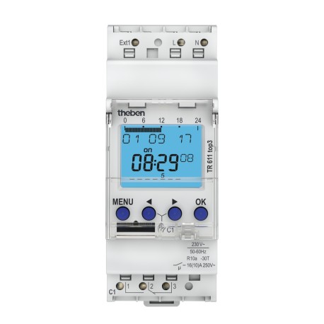 Horloge programmable digitale TR611 top3 - 1 canal - Blanc