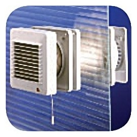 Aérateurs axiaux EDM 100 VMZ (Spécial vitre) - 13W - 95m3/h