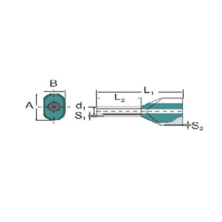 Sachet de 500 embouts de câble - Double extrémité - 0,75 mm²