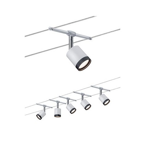 Système de câbles TubeLED - 2700°K - 5x4W - Chrome