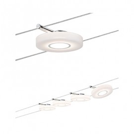 Système de câbles Smart DiscLED - 2700°K - 4x4W - Satiné