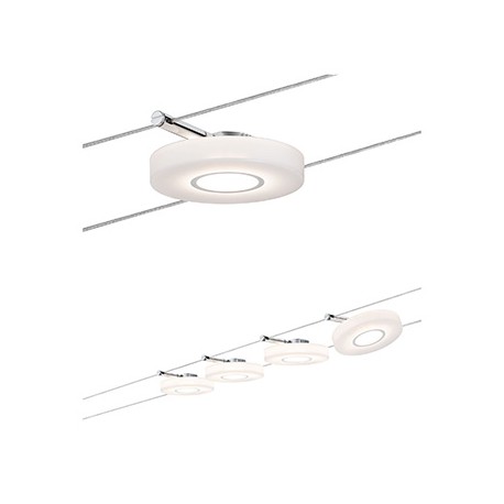 Système de câbles Smart DiscLED - 2700°K - 4x4W - Satiné