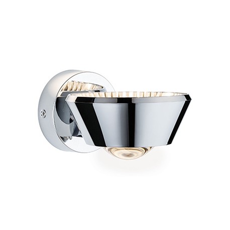 Applique murale Sabik LED - 13W - 2700K - IP44 - Dimmable - Avec ampoule - Chrome