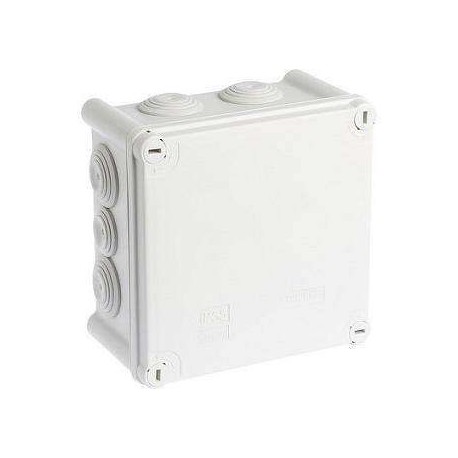 Grande boîte électrique étanche d'extérieur (23 x 16,8 x 6,8 cm) - Protection de câble de connexion IP54 - Résistante à l'eau pour multiprise, lumière de vacances et décorations - Vert