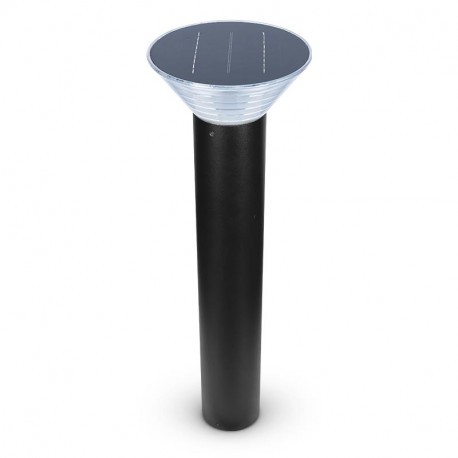 Potelet solaire LED conique - 4W - 3000°K - 800mm - Noir - non dimmable