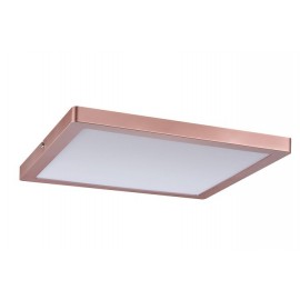 Plafonnier LED Atria Paulmann - Carré - 16.5W - 4000K - Or rose - Non dimmable