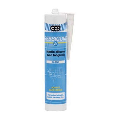 Mastic silicone Gebsicone W - 310ml - Blanc