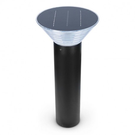 Potelet solaire LED conique - 4W - 3000°K - 500mm - Noir - non dimmable
