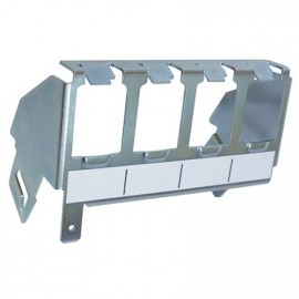 Support métal pour 4 connecteurs RJ45 - Fixation sur plastron coffret de communication 