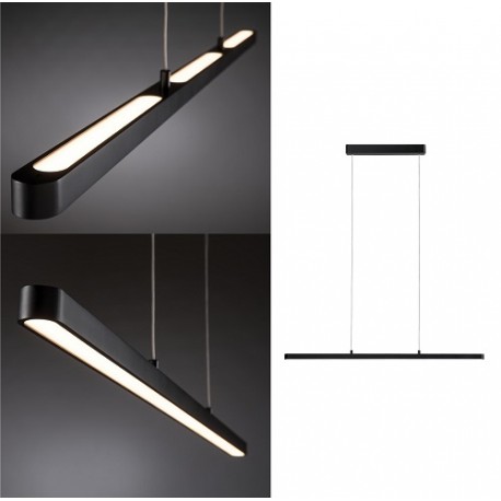 Suspension Lento LED - 42W - 2700K - 3495lm - Dimmable - Avec ampoule - Noir