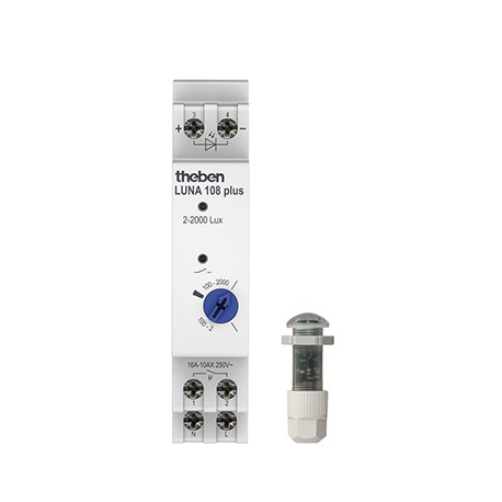 Interrupteur crépusculaire analogique LUNA 108 plus EL - 230 V - 50/60 Hz - Capteur de luminosité compris