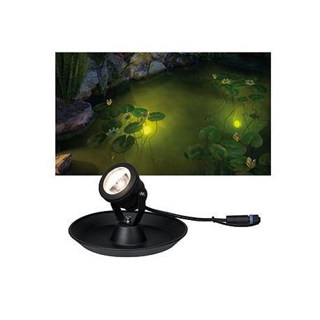 Luminaire de bassin Paulmann - Plug&Shine - 3000K - IP68 - Noir