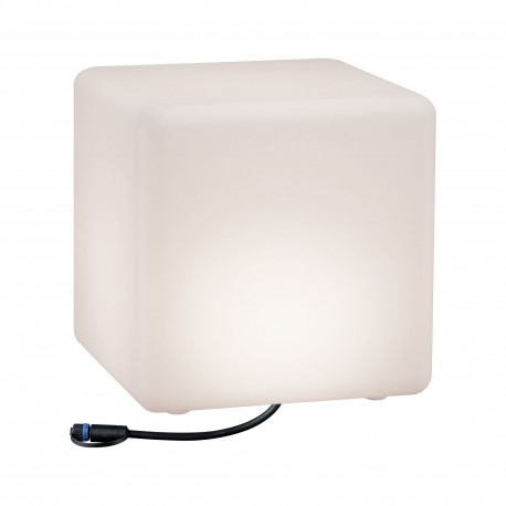 Cube lumineux Plug&Shine Paulmann - Dimmable - 3000K - Avec ampoule - 6,5W - 30cm - Blanc