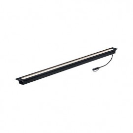 Réglette de sol Plug & Shine à encastrer Paulmann - Floor - Dimmable - 3000K - 95° - Avec ampoule - 8W - Anthracite