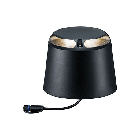 Borne encastrée Plug & Shine - Path - Dimmable - 3000K - 180° - Avec ampoule - 6W - Anthracite