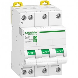 Disjoncteur modulaire Resi9 XP - 3P+N - 10A - Courbe C - Peignable