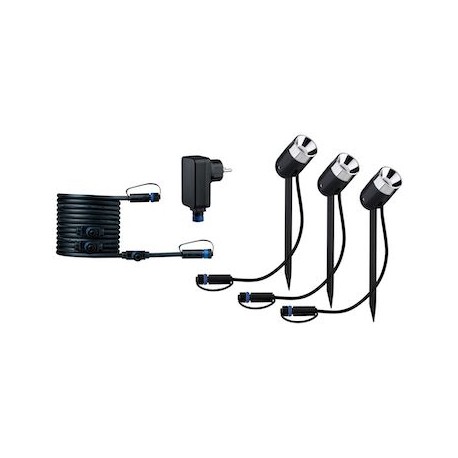 Kit de démarrage piquet à planter Plug & Shine - Pike - Dimmable - 3000K - Avec ampoule - 3,5W - Anthracite