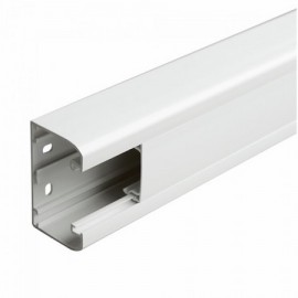 Goulotte 50x105 à clippage direct Programme Mosaic - 1 couv 45 mm - L. 2 m - blanc