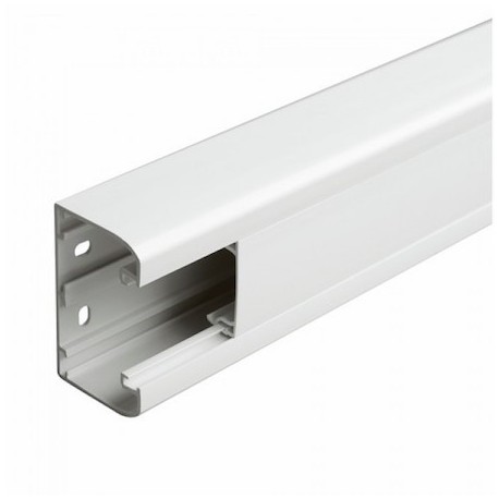 Goulotte 50x105 à clippage direct Programme Mosaic - 1 couv 45 mm - L. 2 m - blanc