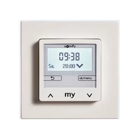 Horloge filaire Chronis Smoove Uno S pour équipements motorisés + Cadre - Blanc