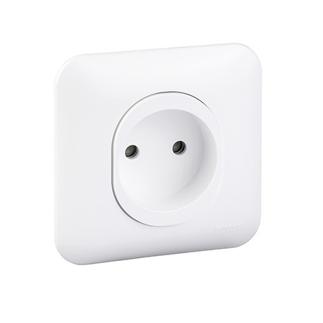 Prise de courant Ovalis - 2P - 16A - Blanc