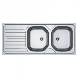 Evier REN 621 pour cuisine - A encastrer - 2 cuves - Avec égouttoir