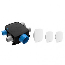 Kit VMC Autocosy iH Flex - Simple flux autoréglable - 330m 252/h - 15dB - Avec bouches Line