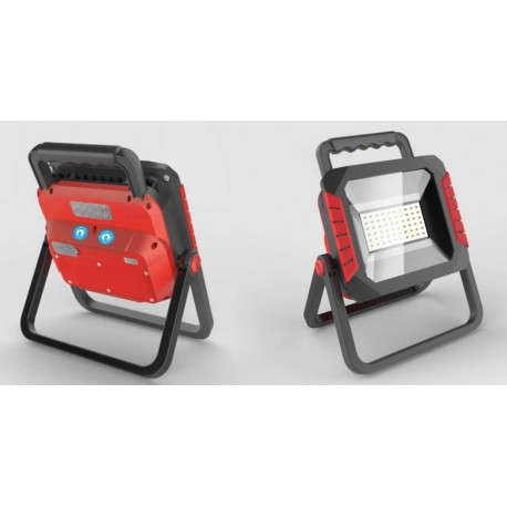 Projecteur de chantier rechargeable - 6500K - IP54 - Dimmable 