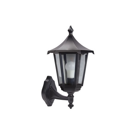 Applique murale extérieure Monaco - Aluminium - E27 - 100W - IP43 - Sans ampoule - Noir