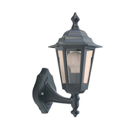 Applique murale extérieure Niza L - Aluminium - E27 - 46W - IP44 - Sans ampoule - Noir
