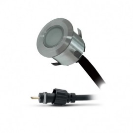 Spot LED encastré de sol - 4000°K - Avec ampoule - 0,6W - Non dimmable - Gris