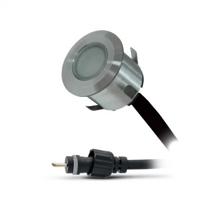 Spot LED encastré de sol - Bleu - Avec ampoule - 0,6W - Non dimmable - Gris