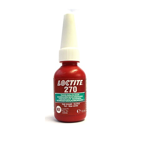 Frein filet liquide Loctite 270 - Pour fixations filetées - Bouteille - 10 ml - Vert