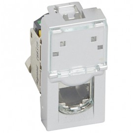 Prise Mosaic RJ45 LCS2 Catégorie 6A - STP blindée - Aluminium 