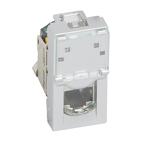 Prise Mosaic RJ45 LCS2 Catégorie 6A - STP blindée - Aluminium 