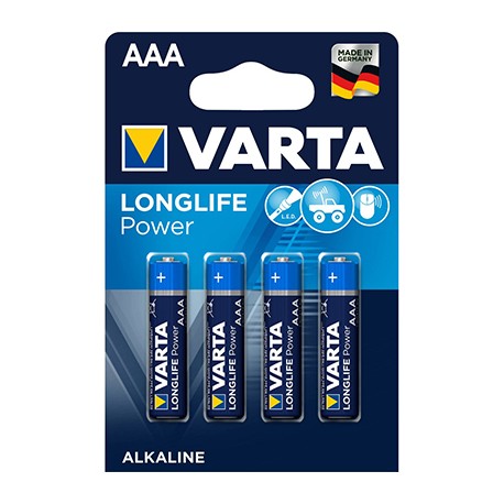 Lot de 4 piles type LR03/AAA Varta - LongLife Power - 1,5 volts