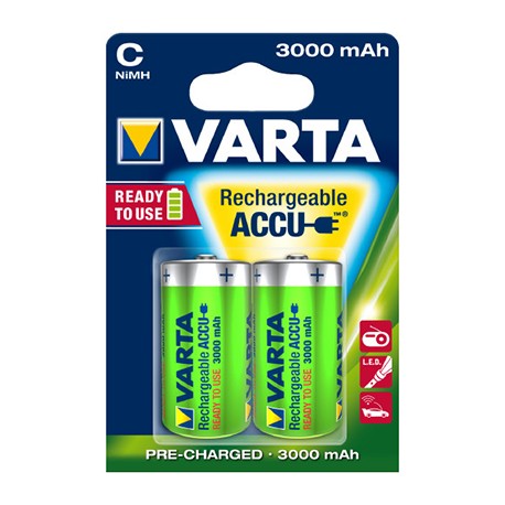 Lot de 2 accumulateurs type C/R14 - 3000mAh - 1,25V - Pré-chargé