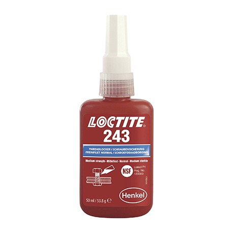 Liquide de freinage pour filetage Loctite 243 - Flacon - 50 ml
