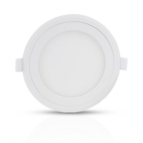 Spot plat blanc - Plafonnier LED 9W Ø 146mm - 4000K - 660 Lm - avec alimentation 