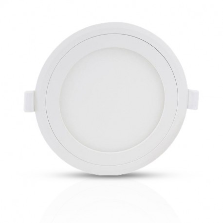 Spot plat blanc - Plafonnier LED 9W Ø 146mm - 4000K - 660 Lm - avec alimentation