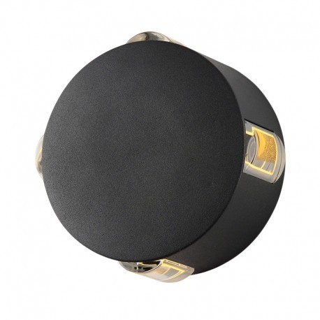 Applique murale LED - Gris anthracite - 6W - 3000K - IP54 - Rond