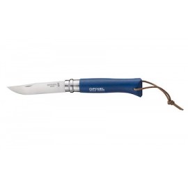Couteau OPINEL Baroudeur - N°8 - Lame inox - Lame 8,5cm - Manche bleu