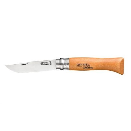 Couteau OPINEL blister - N°8 - Lame carbone - Lame 8,5cm - Manche en hêtre