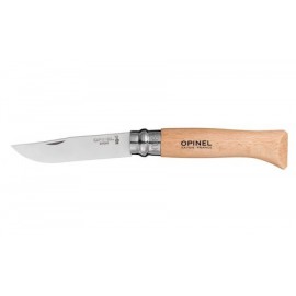 Couteau OPINEL blister - N°8 - Lame inox - Lame 8,5cm - Manche en hêtre