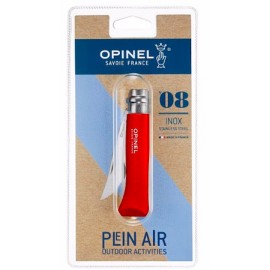 Couteau OPINEL origine - N°8 - Lame inox - Lame 8cm - Manche rouge