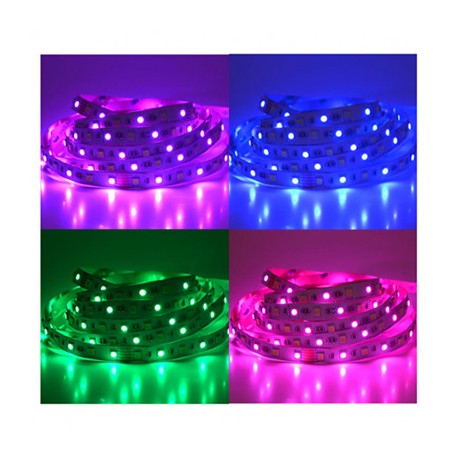 Ruban LED nu - 5m - 72W - 12V - RGB & blanc - IP20 - Dimmable