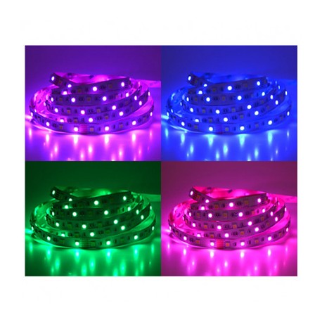 Ruban LED nu - 5m - 72W - 24V - RGB & blanc - IP20 - Dimmable