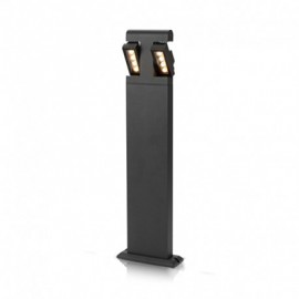 Potelet LED rectangulaire - 8W - 3000°K - 600mm - Gris anthracite - Non dimmable