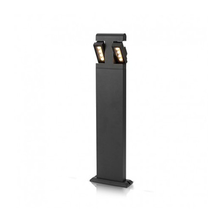 Potelet LED rectangulaire - 8W - 4000°K - 600mm - Gris anthracite - Non dimmable